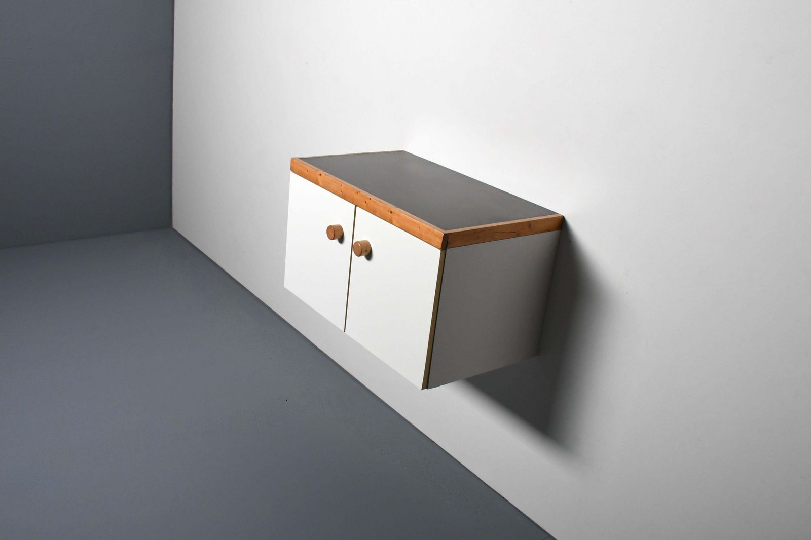 Wall Mounted 'Les Arcs’ Cabinet / Sideboard By Charlotte Perriand, France, 1970s photo Furniture