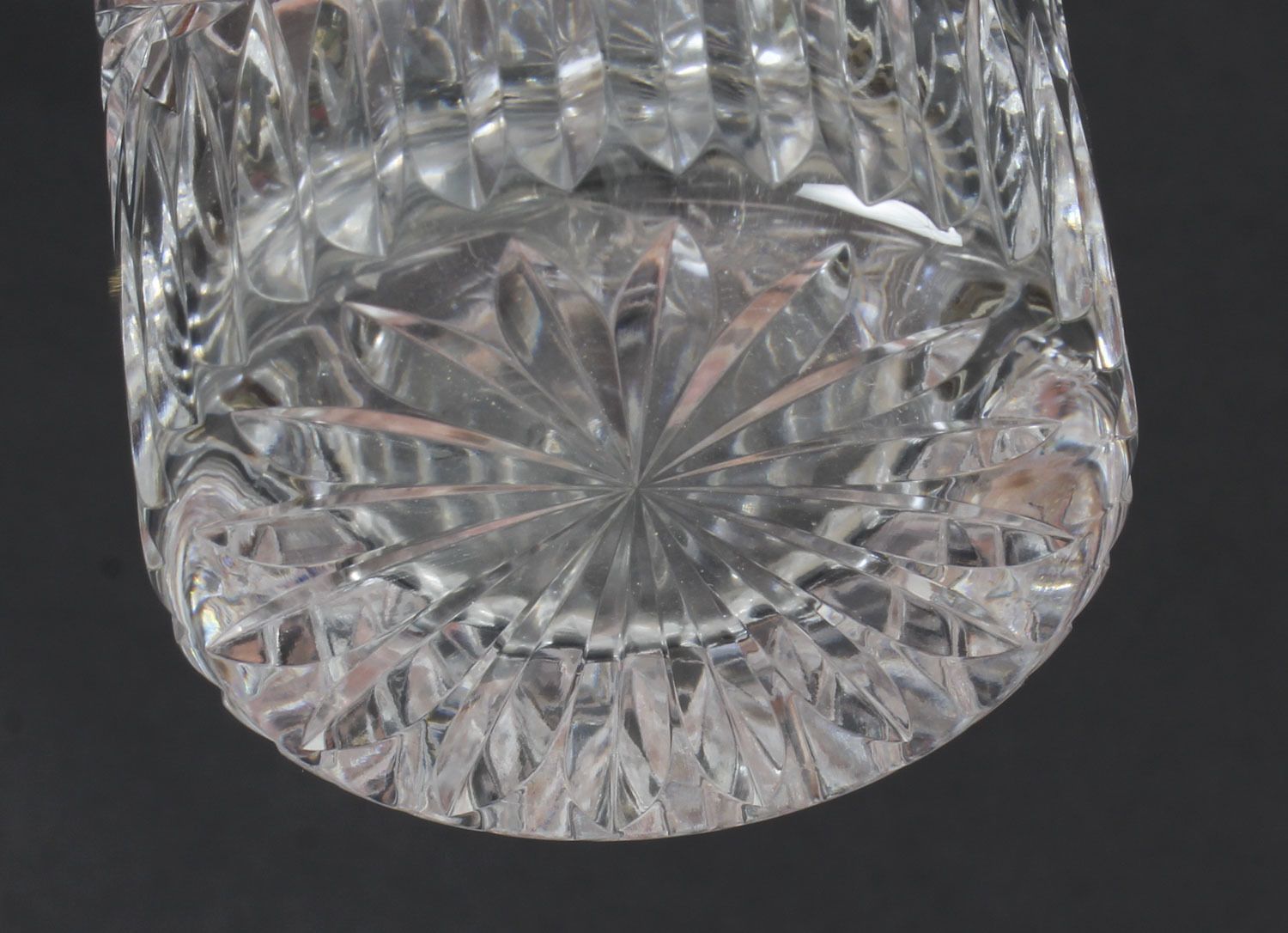 Vintage Cut Glass Crystal Glass Vase  Mid 20th Century photo 165.0