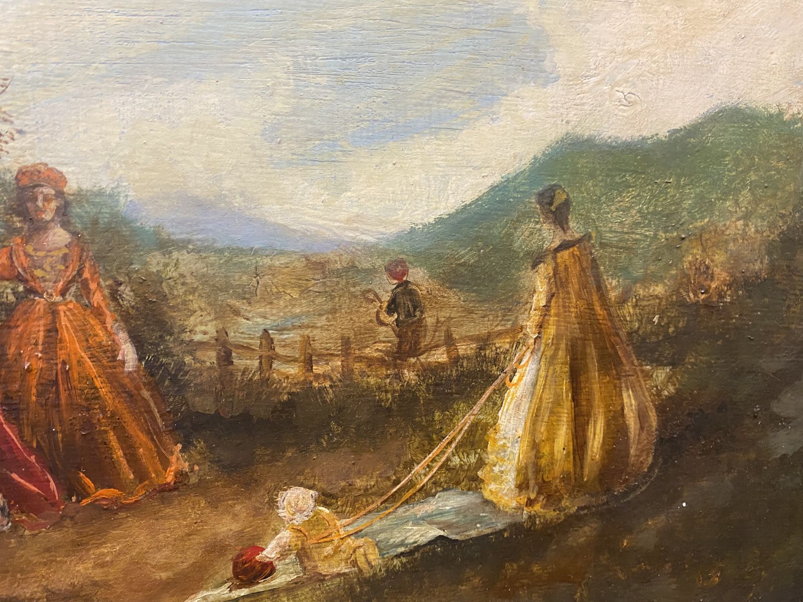 French Figures In A Woodland Landscape   Frederick Bartman Oil Painting photo Art