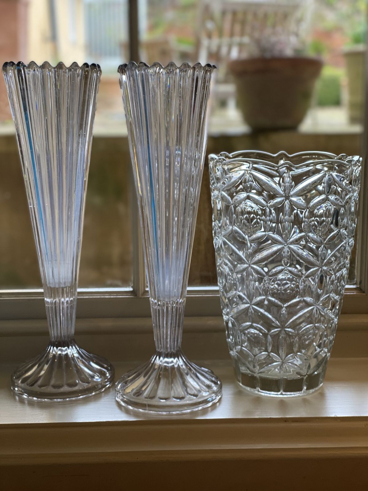 Pair Of Flower Vases, 1900s, Antique photo vintage