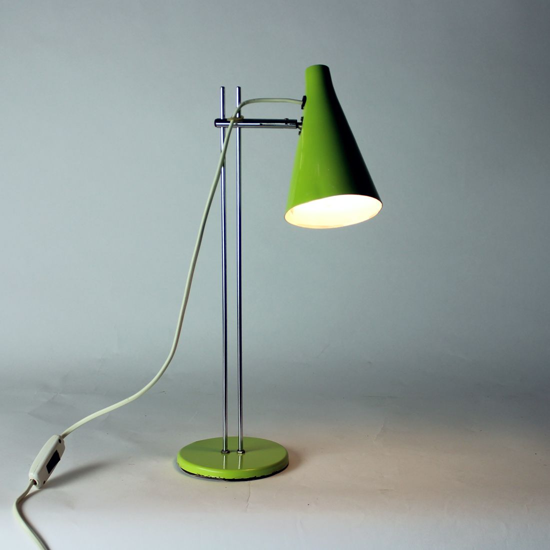 Green Metal Table Lamp By Lidokov, Czechoslovakia 1960s photo buy