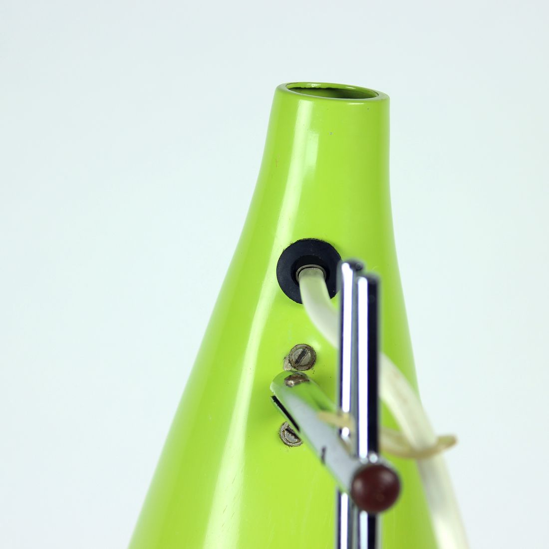 photo for sale Green Metal Table Lamp By Lidokov, Czechoslovakia 1960s
