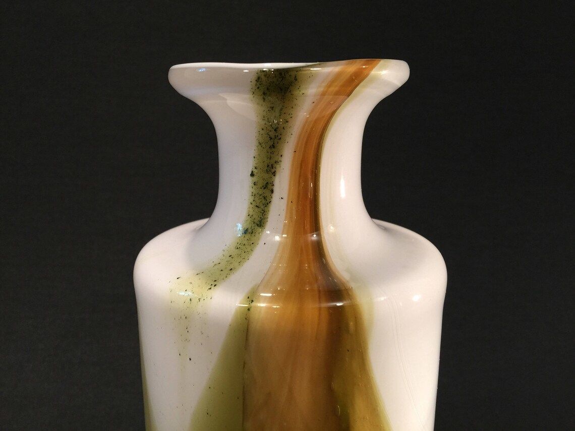 1970s Art Glass Vase Cascade By Per Lutken For Danish Glassworks Holmegaard  Scandinavian Mid Century Modern photo furniture