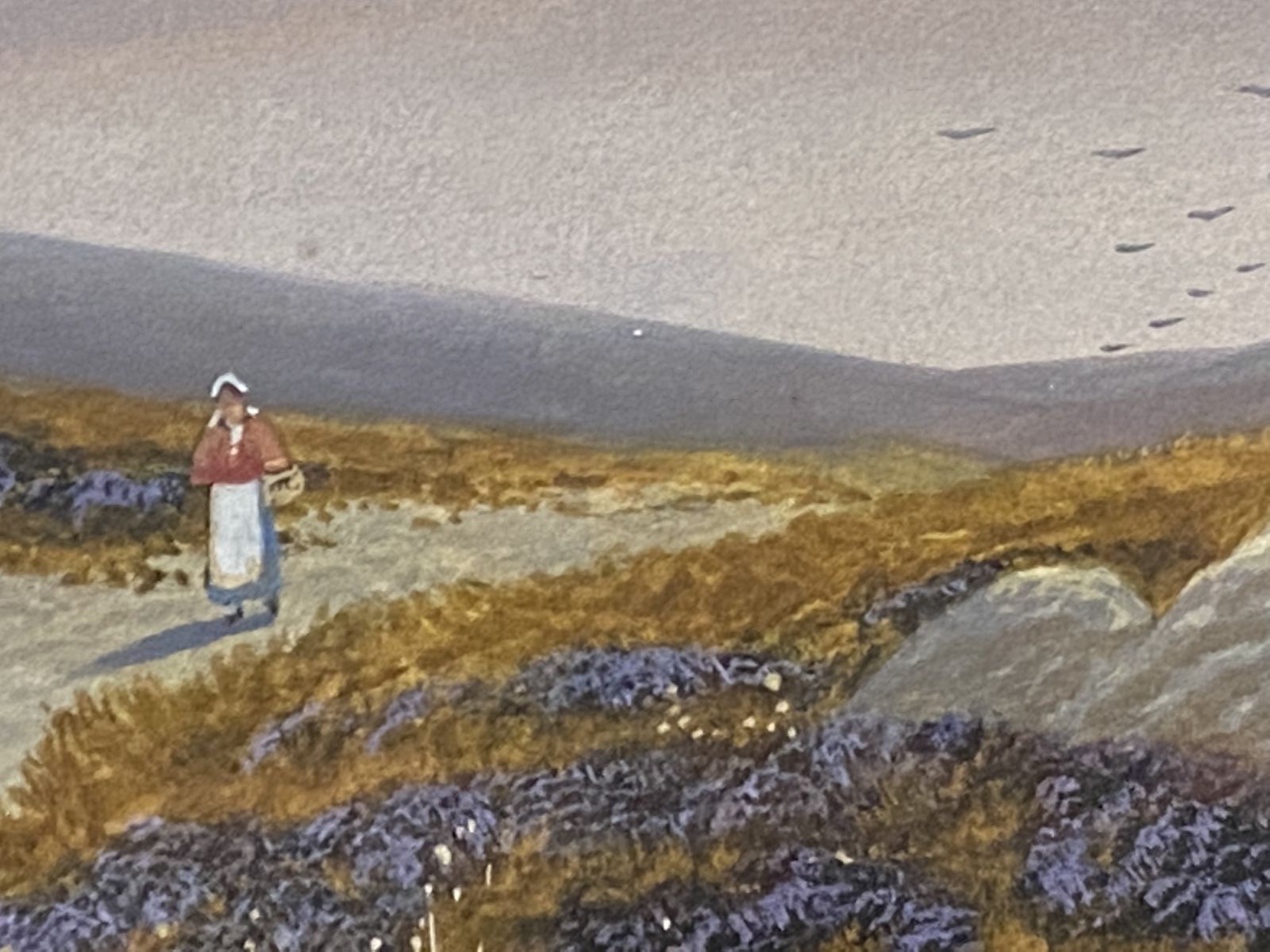 Alfred Graham   Lady Walking Through Countryside   Watercolour Painting photo for sale