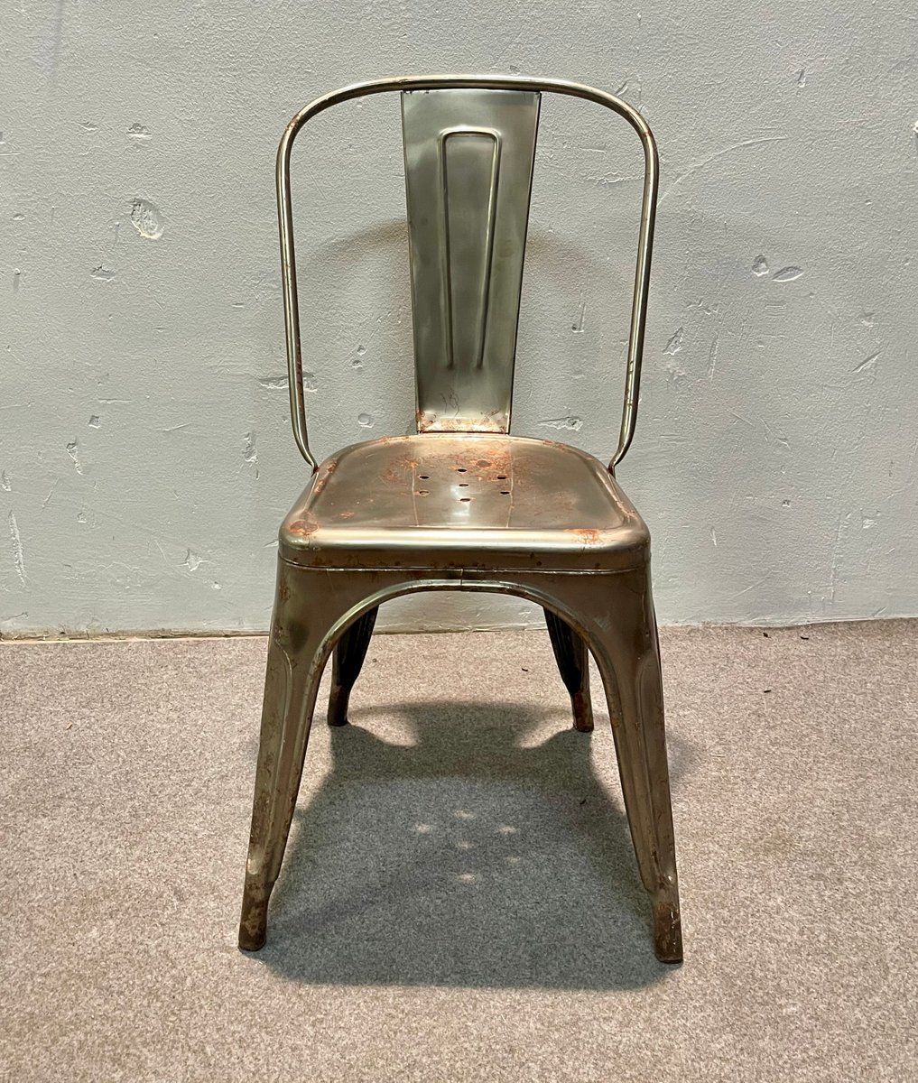 Industrial Chair In Tolix Iron photo for sale
