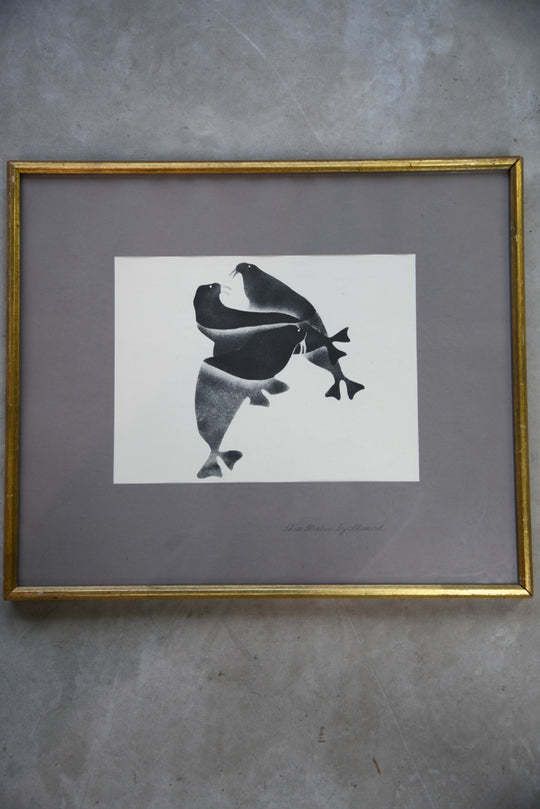 Pair Of Lithographs   After Sheouak Petaulassie photo buy