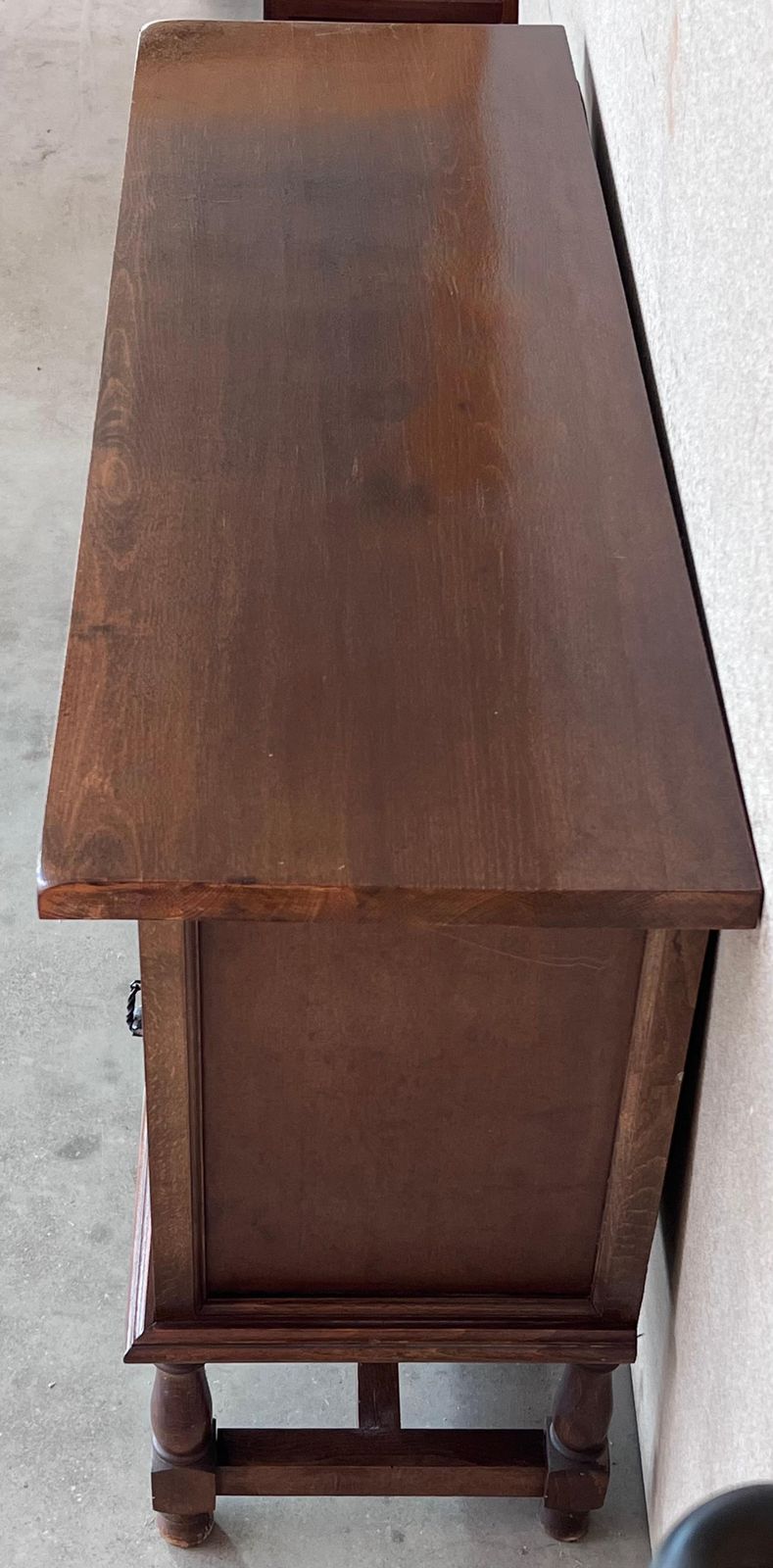 photo furniture Console canapé d'époque catalane espagnole en pin, trois tiroirs, XXe siècle