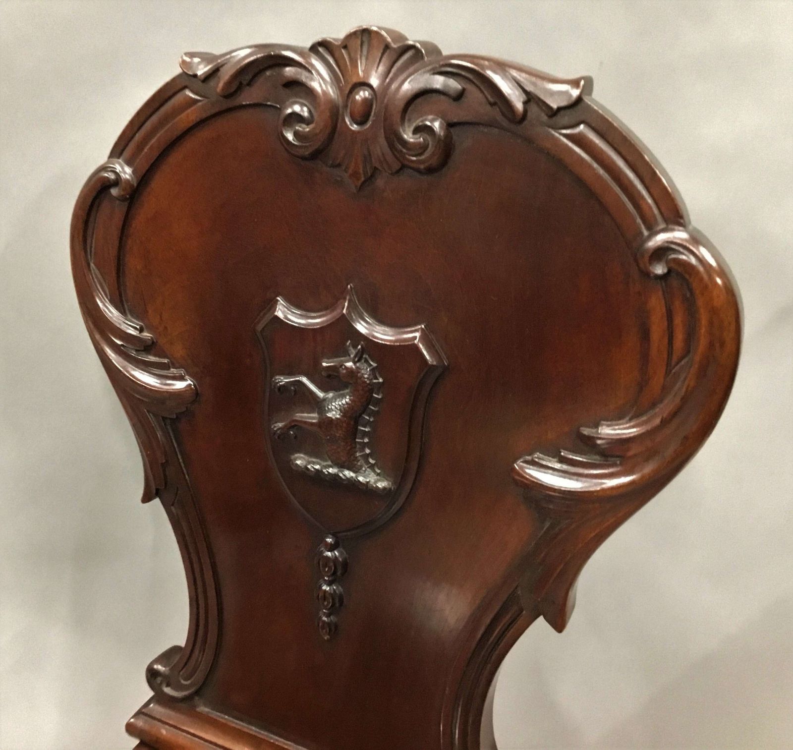 Good Quality George IV Substantial Pair Of Mahogany Hall Chairs photo 2035.0