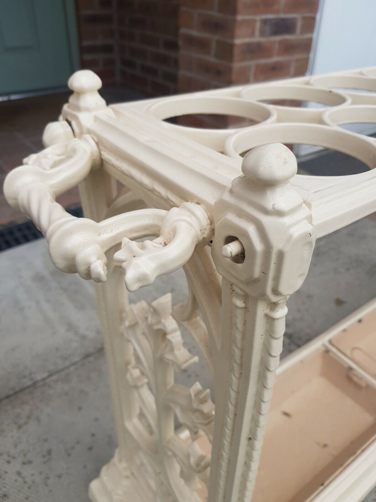 A Stunning Victorian 19th Century 16 Hole Cast Iron Umbrella Cane Stick Stand photo Furniture
