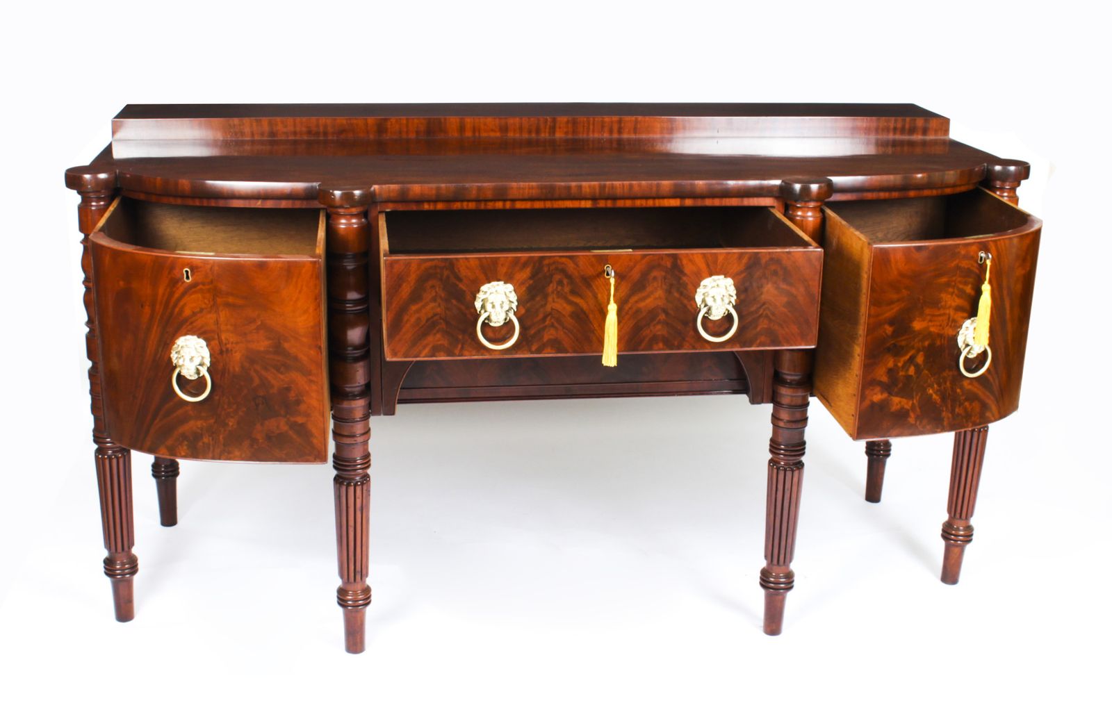 Furniture Antique George III Scottish Mahogany Bowfront Sideboard Ca 1790  18th C photo