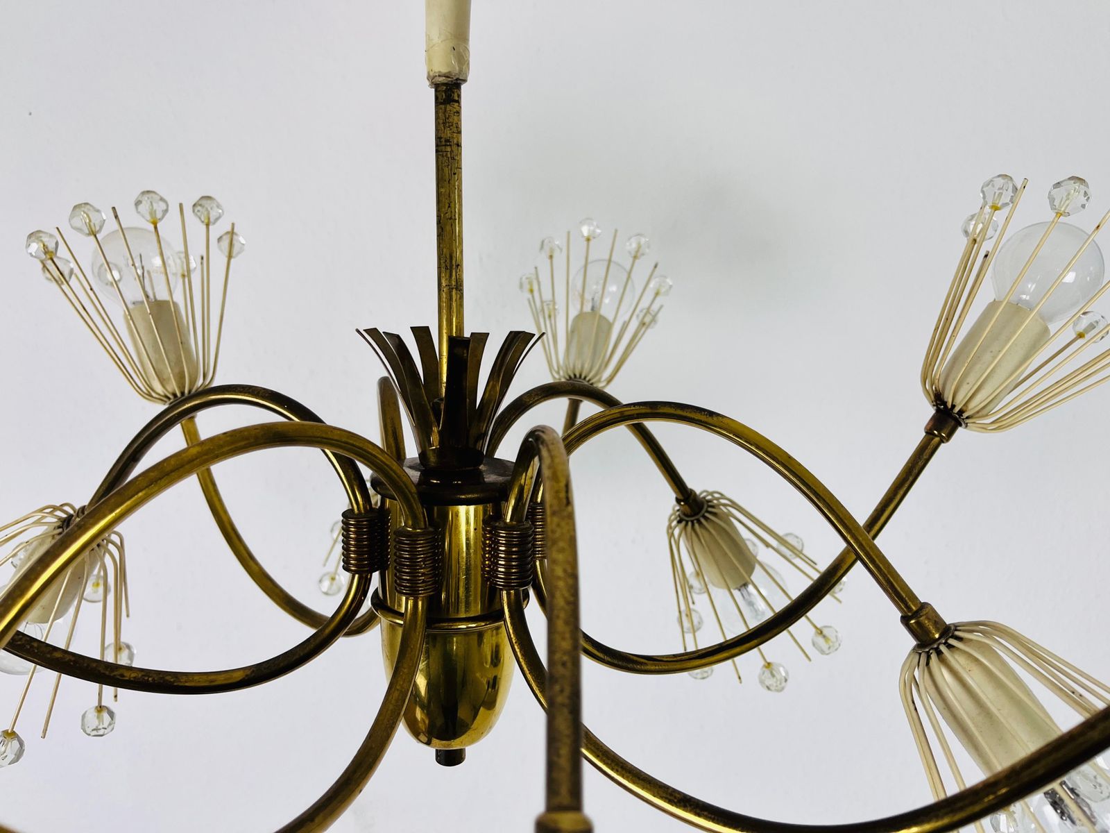 photo vinterior Glass And Brass Chandelier By Emil Stejnar For Rupert Nikoll, 1960s