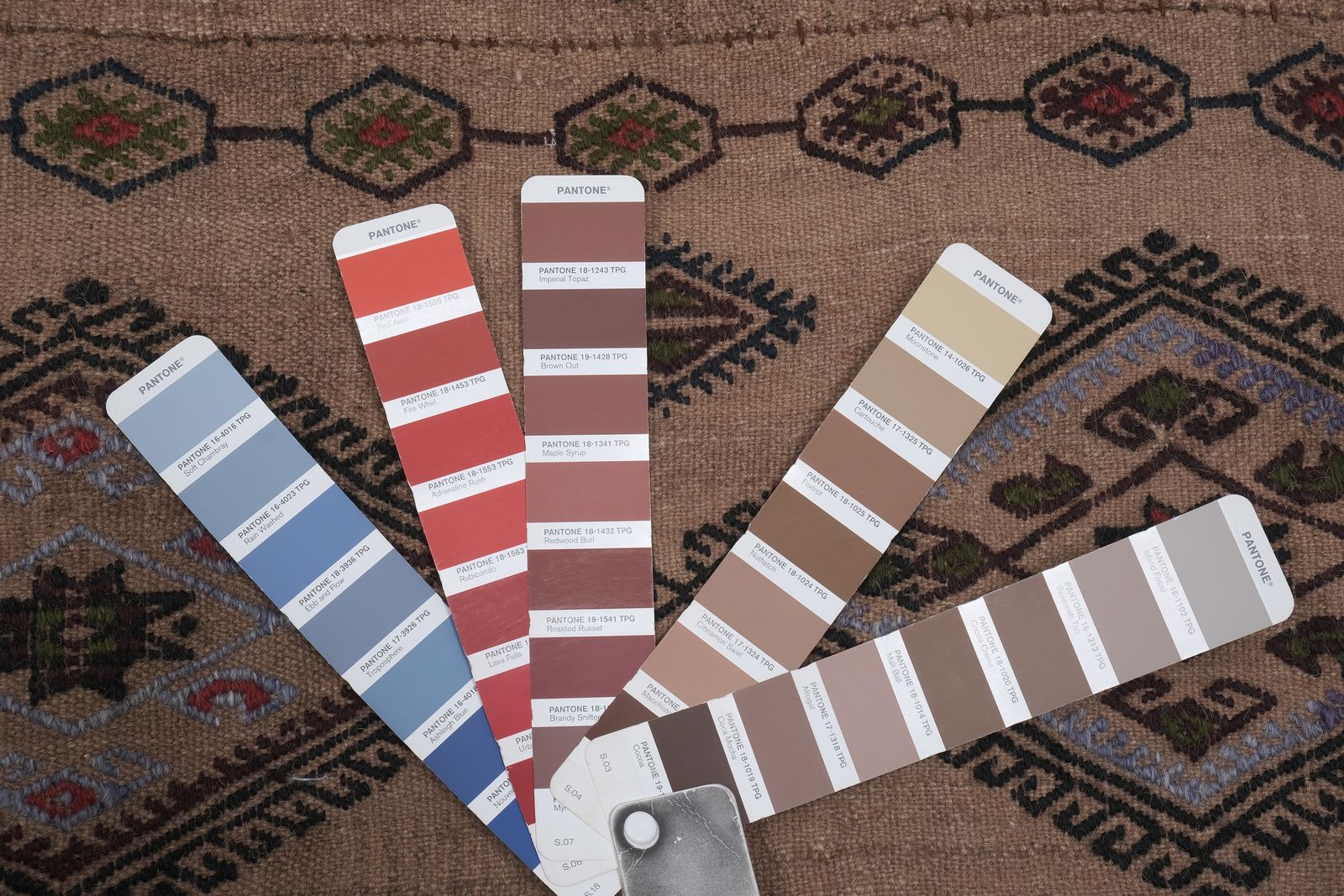 photo for sale Vintage Embroidery Geometric Turkish Kilim Rug 4'10'' X 9'9''