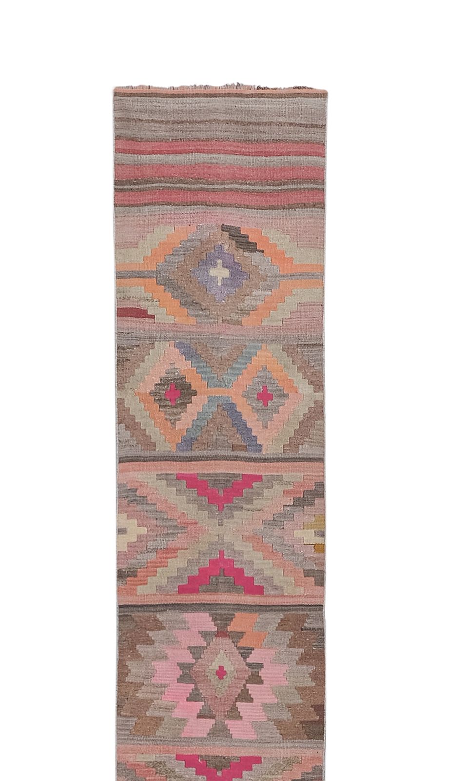 Turkse handgemaakte loper kilim, extra lang voor hal photo for sale