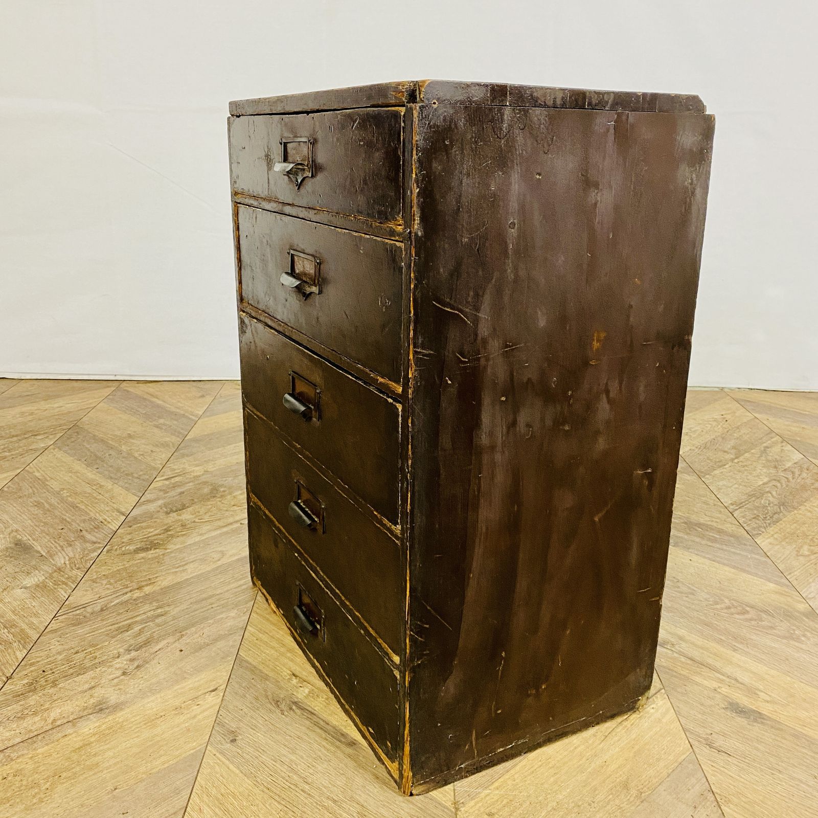 Industrial Small Pine Drawers, 1920s photo furniture