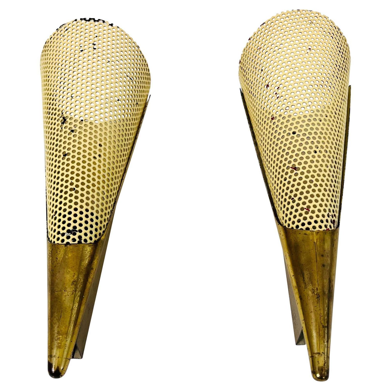 1365.0 Pair Of 2 Brass Sconces By Maison Lunel, 1960, France photo