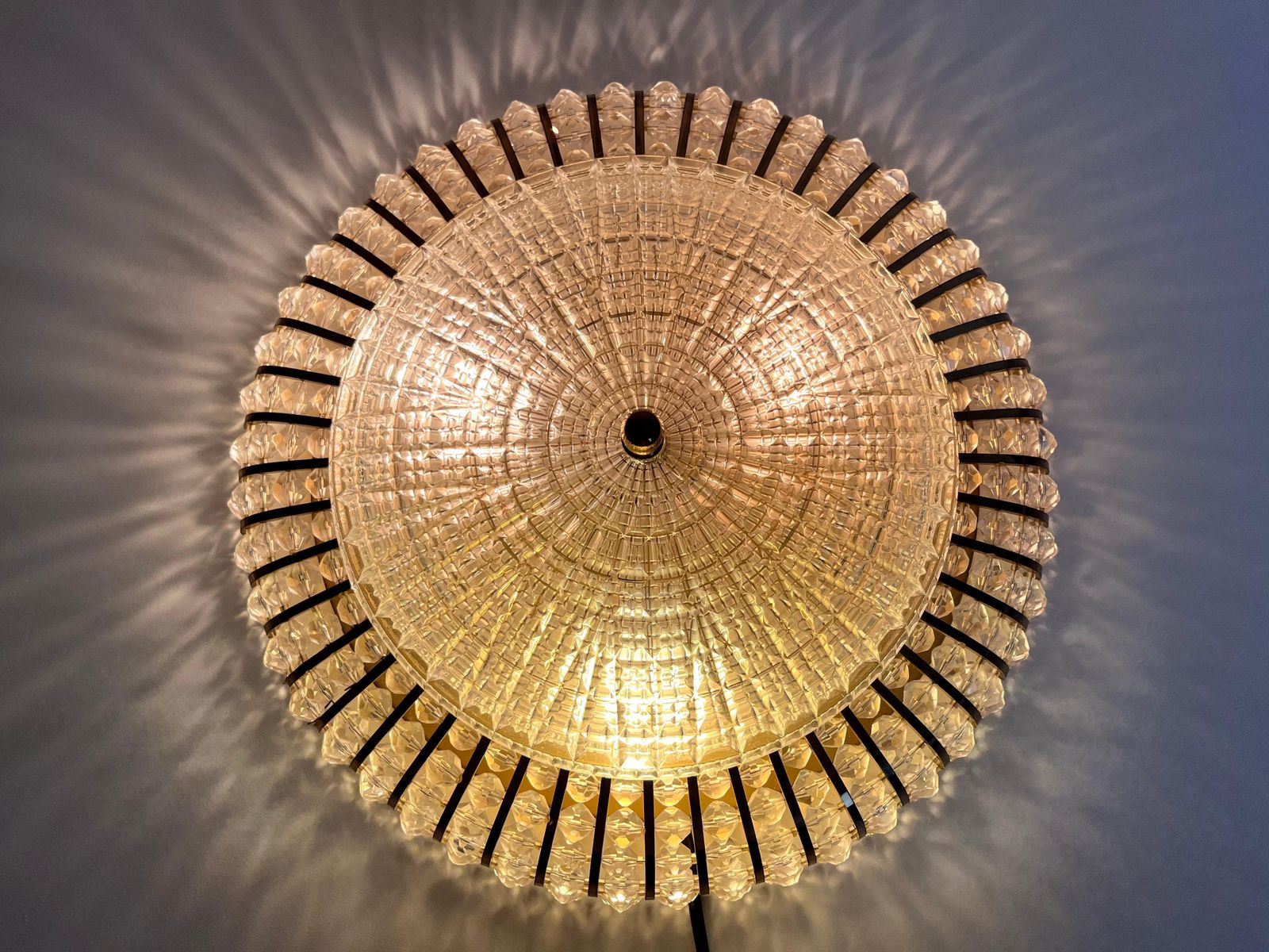 photo furniture Glass And Brass Flush Mount By Emil Stejnar For Rupert Nikoll, 1960s