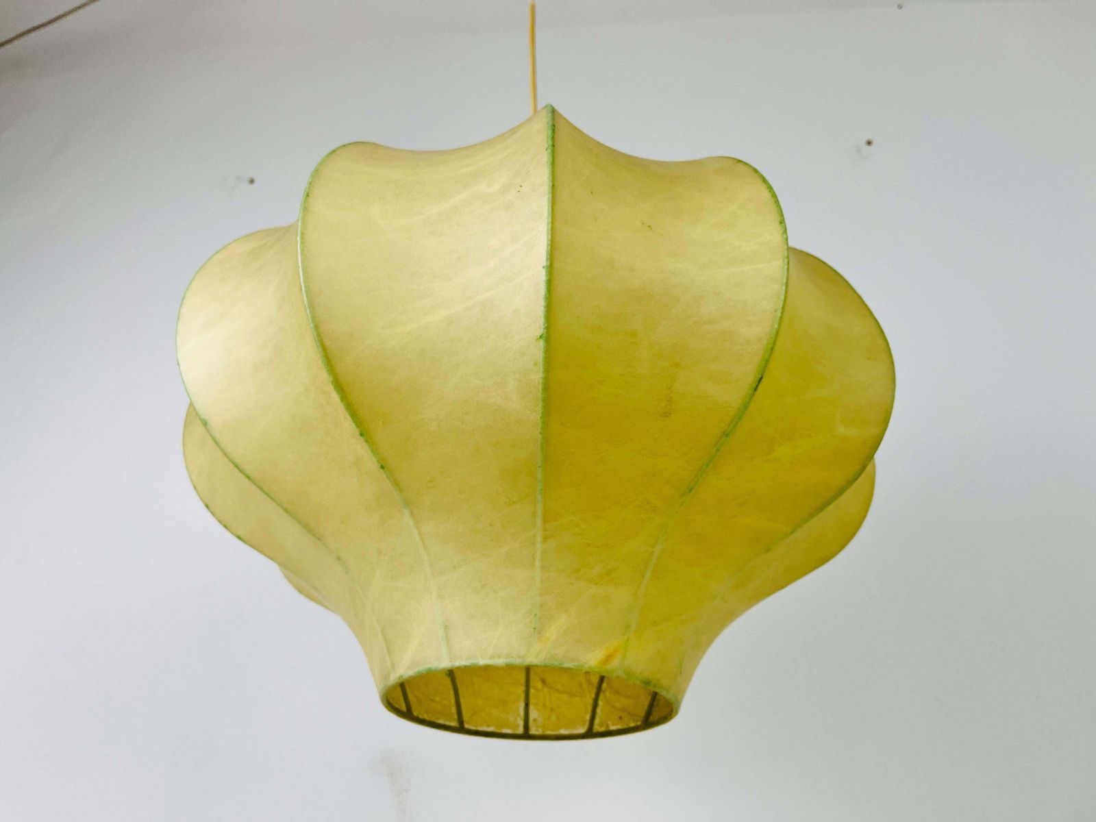 Mid Century Modern Flower Shape Cocoon Pendant Light, 1960s, Italy photo for sale