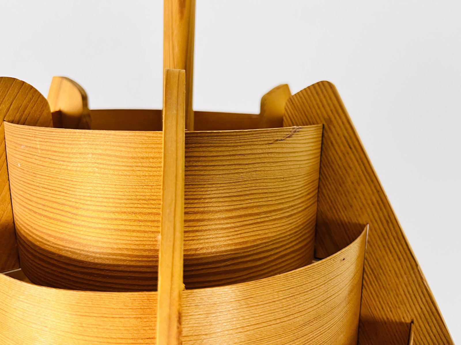 photo furniture Mid Century Wooden Pendant Lamp By Hans Agne Jakobsson, Sweden, 1960s