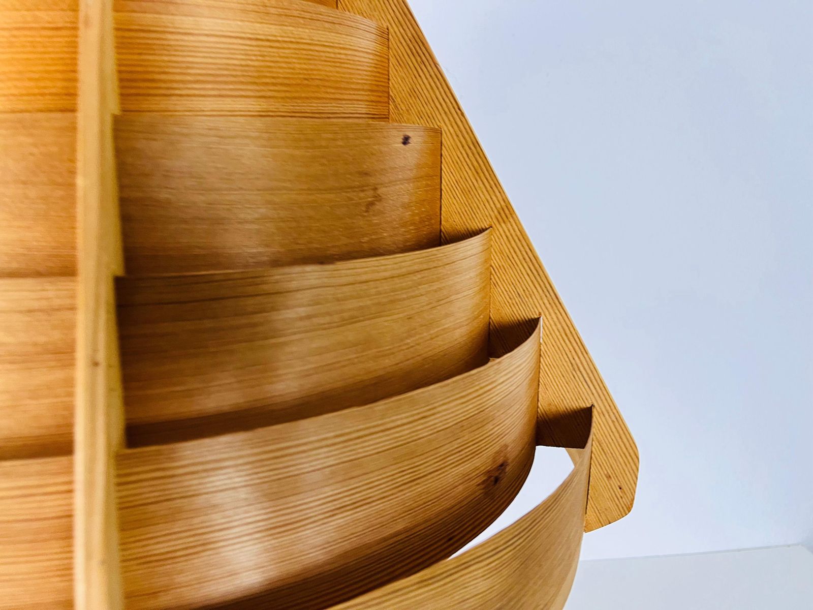 photo for sale Mid Century Wooden Pendant Lamp By Hans Agne Jakobsson, Sweden, 1960s