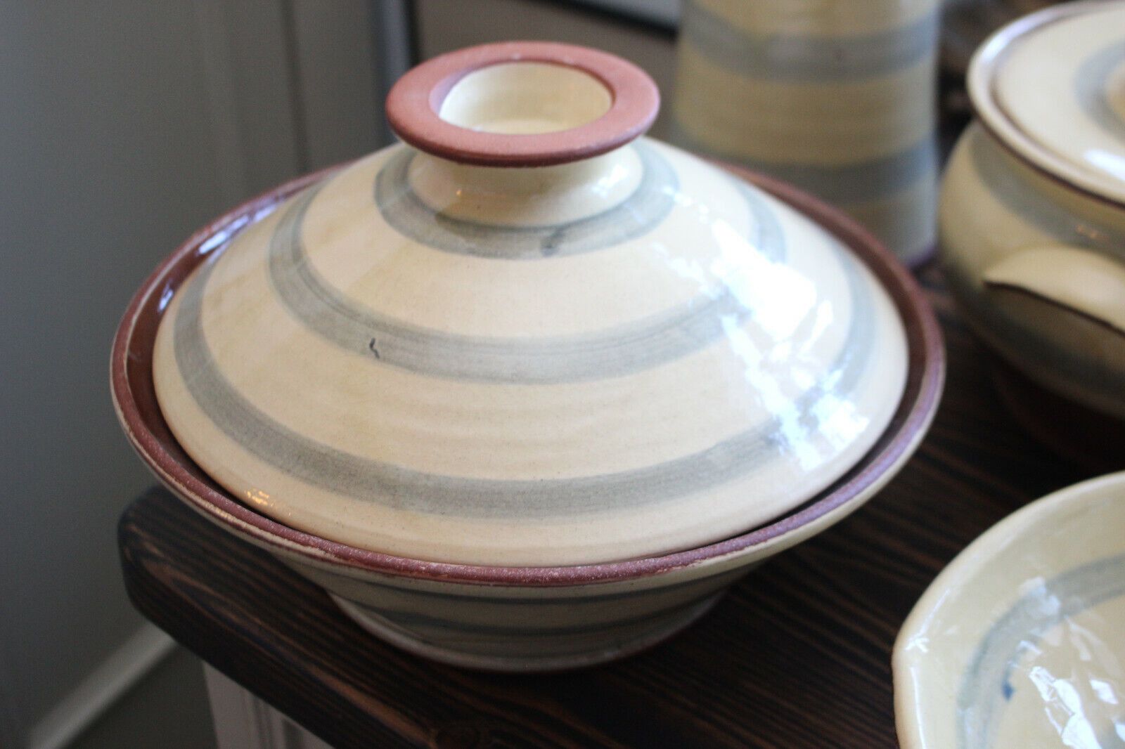 A Quality Set Of Hand Thrown Earthenware Cooking Pots And Vessels, Tagine Etc photo furniture