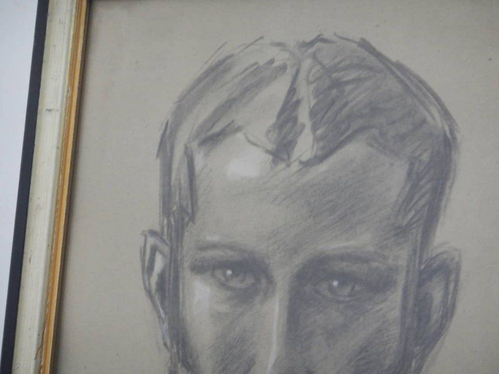 photo for sale Mina Anselmi, Man's Face, 1940, Framed