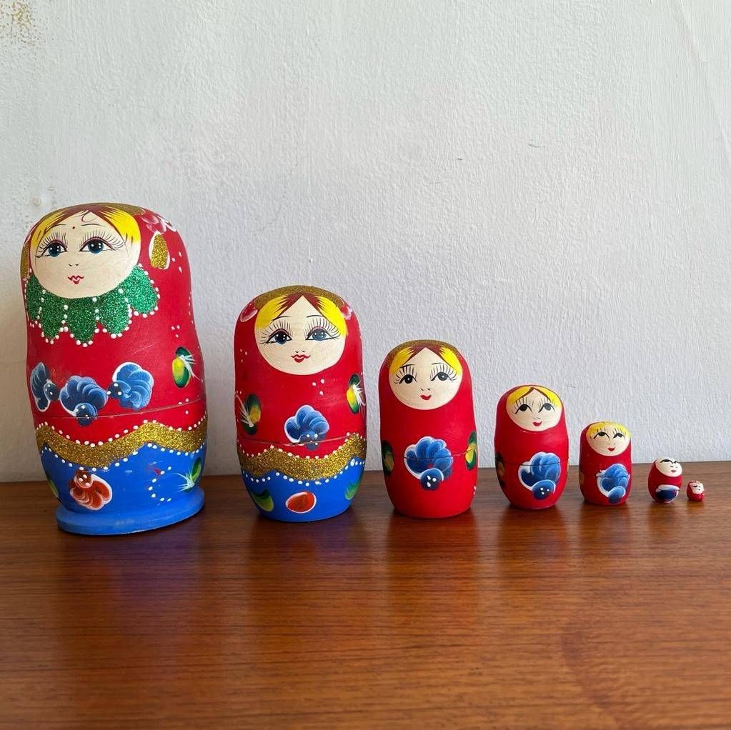 Vintage Matryoshka Doll X 7 / Baboushka Dolls photo vintage