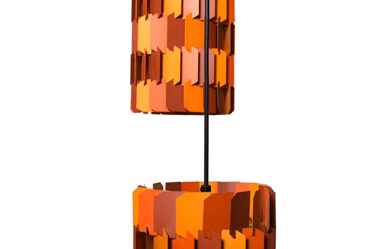 Pair Of "Facet" Pendant Lamps By Louis Weisdorf For Lyfa Denmark photo for sale