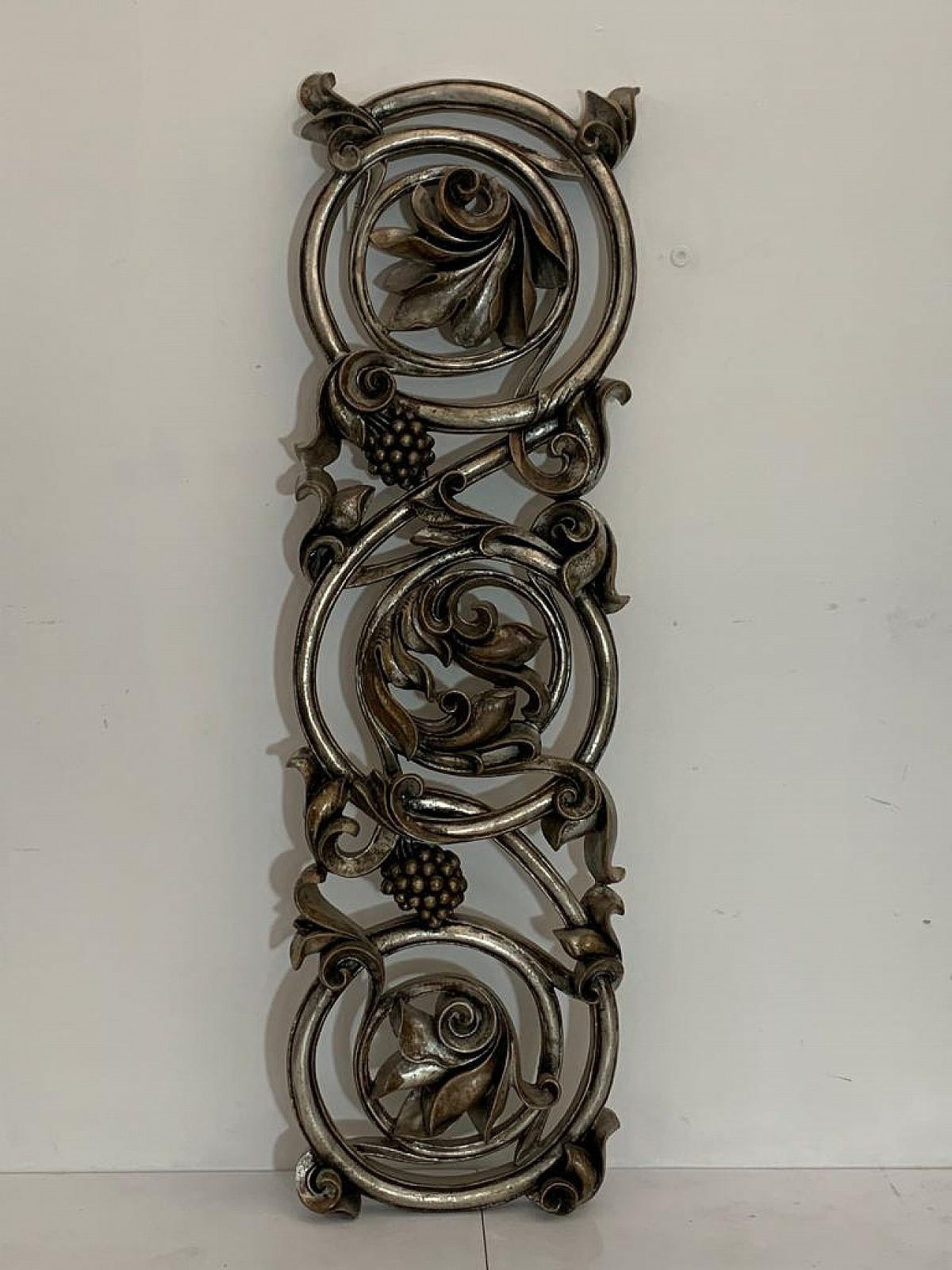 Baroque Carved Resin Panel With Metal Leaves, 1990s photo furniture