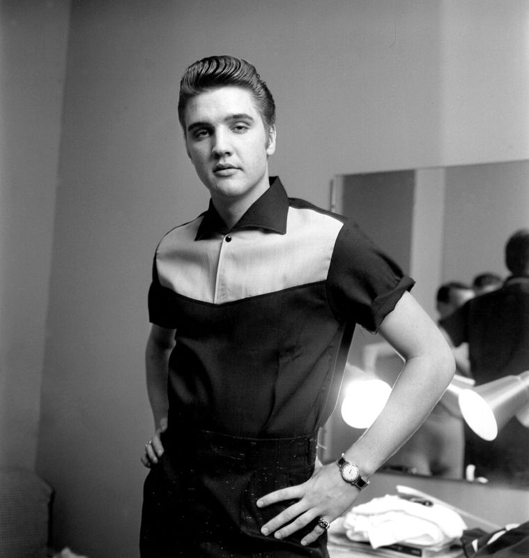 Elvis Presley On Milton Berle 20x20" Silver Gelatin Fibre Print