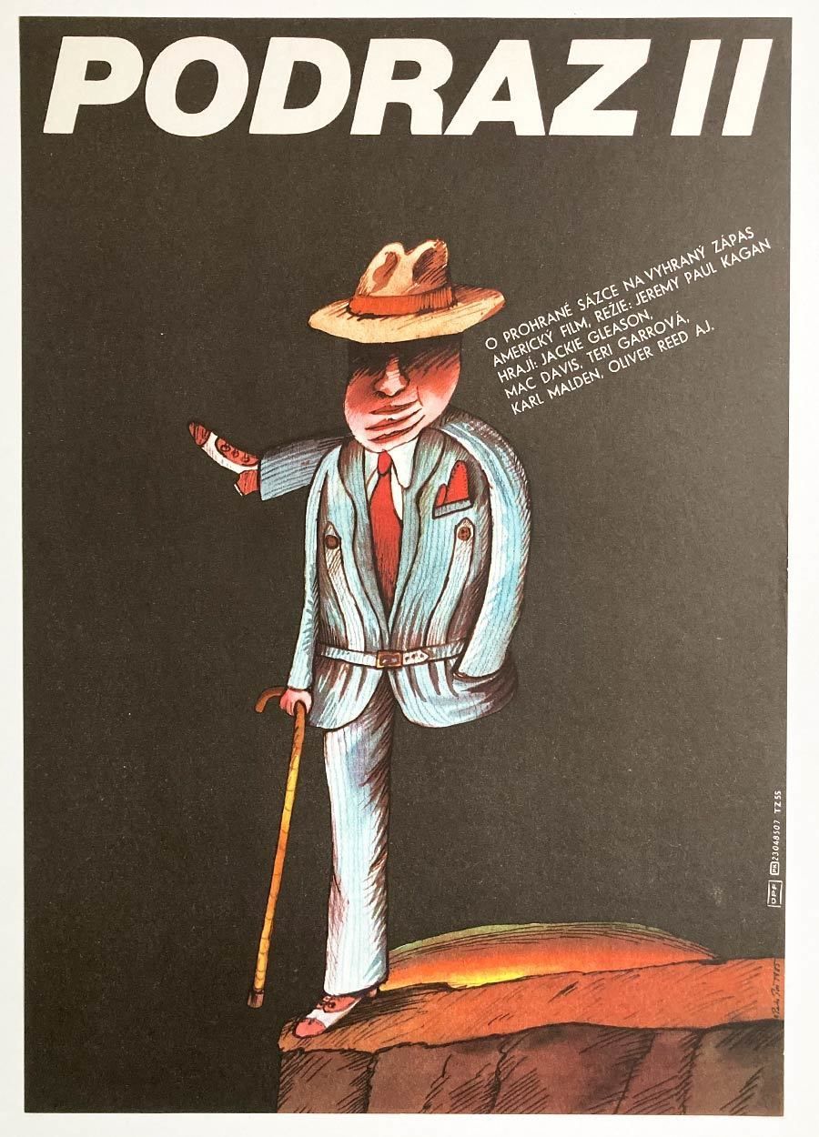 Original Film Poster, The Sting II, Petr Poš, 1985, Genuine Czech Vintage Print