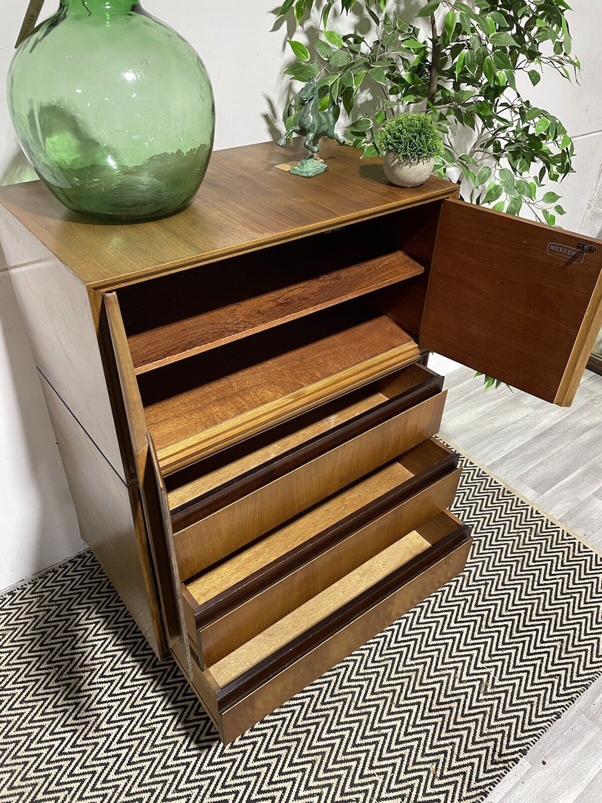 Meredew Chest Of Drawers Cupboard Retro Vintage Mid Century photo for sale