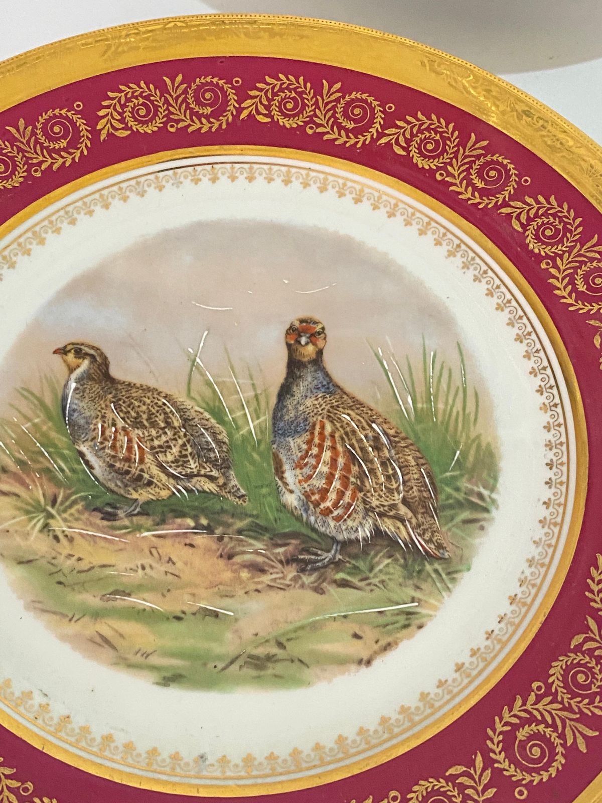 Pair Of Porcelain Plates, Ceramic With Animal Motif, France 1960 photo 286.0