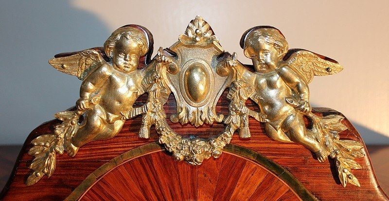 Furniture Small Cartonnier Buffet In Louis XV / Louis XVI Style Marquetry   Late 19th Century photo