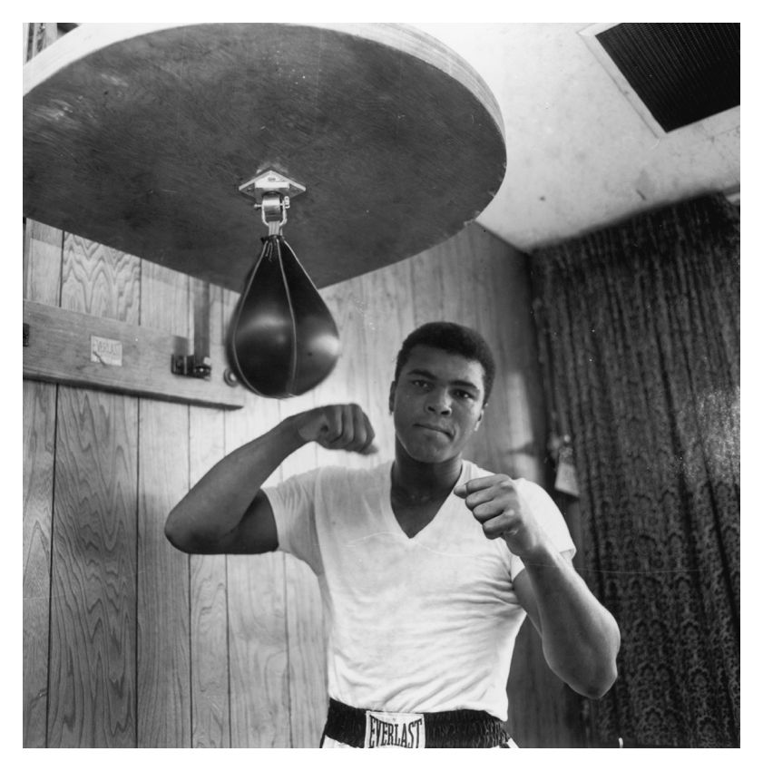Ali In Training 40x40" Silver Gelatin Fibre Print