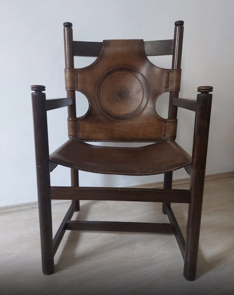 Vintage Hungarian Safari Armchair