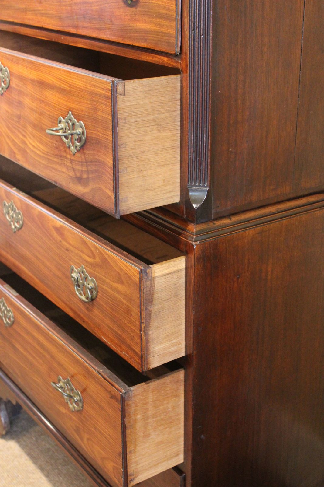 18thc. Mahogany Chest On Chest photo vintage
