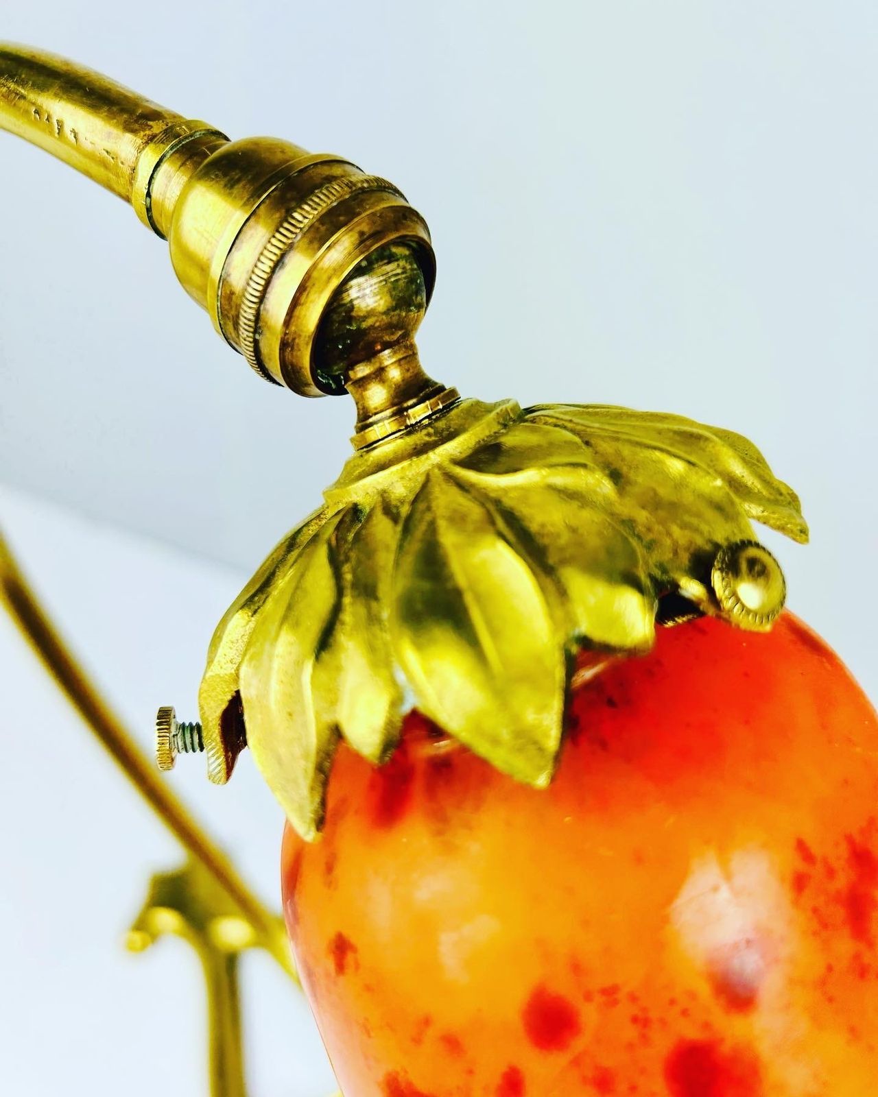 650.0 A Daum Nancy Art Nouveau Col De Cygne Desk Lamp, France Circa 1920. photo