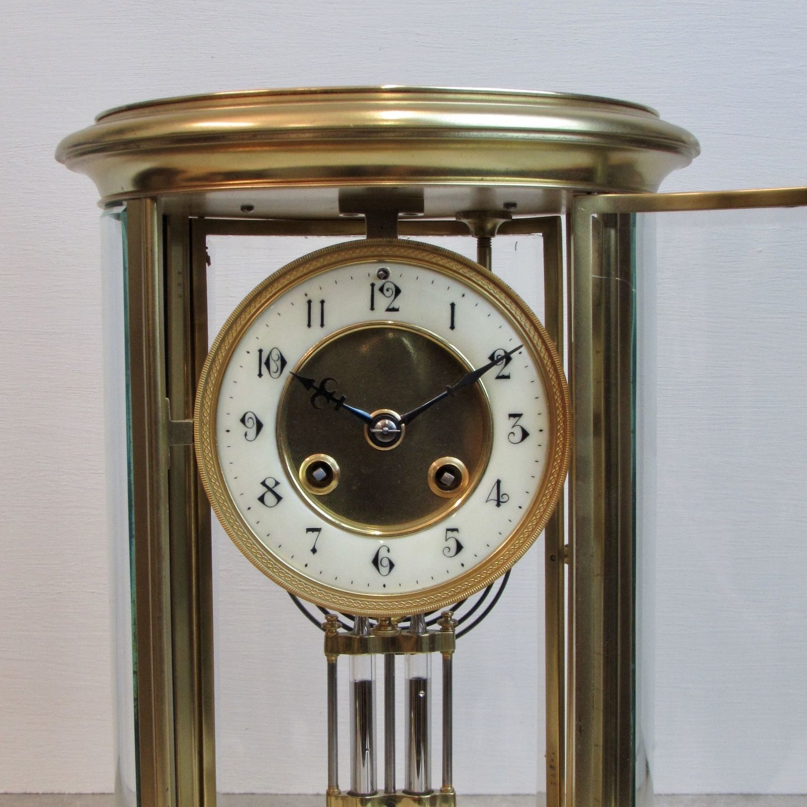19th Century French Oval Four Glass With Mercury Pendulum. photo furniture