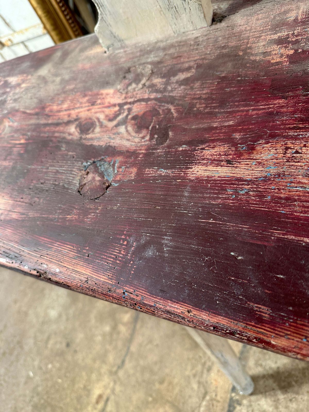 photo for sale Beautiful Antique Swedish Gustavian Bench Original Dry Scraped Paintwork Circa 1800