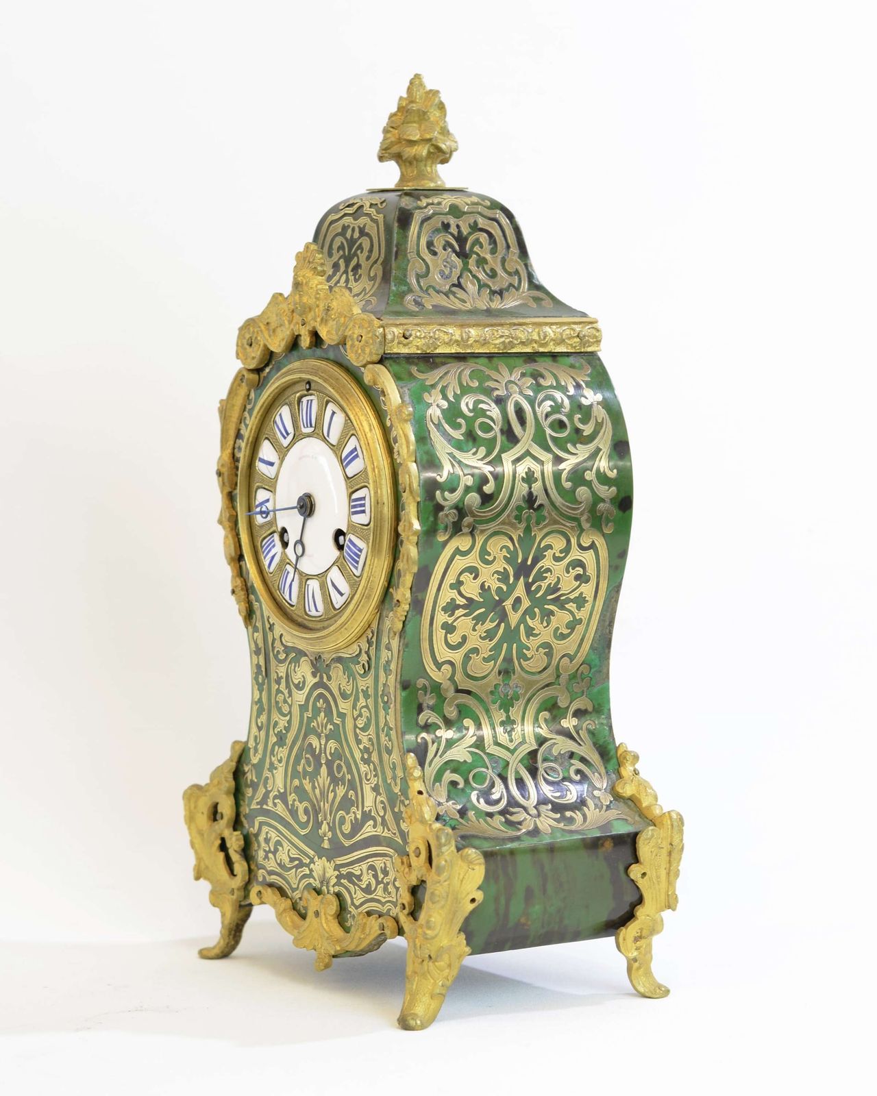 Howell & Co French Green Boulle Clock.19th Century photo Home Decor