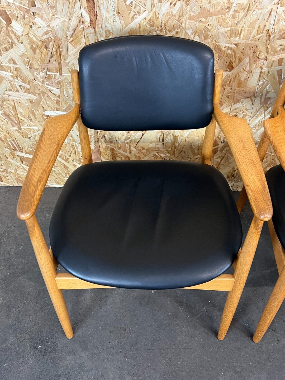 4x 60s 70s Dining Chair Arm Chair Danish Design Oak Denmark photo vinterior