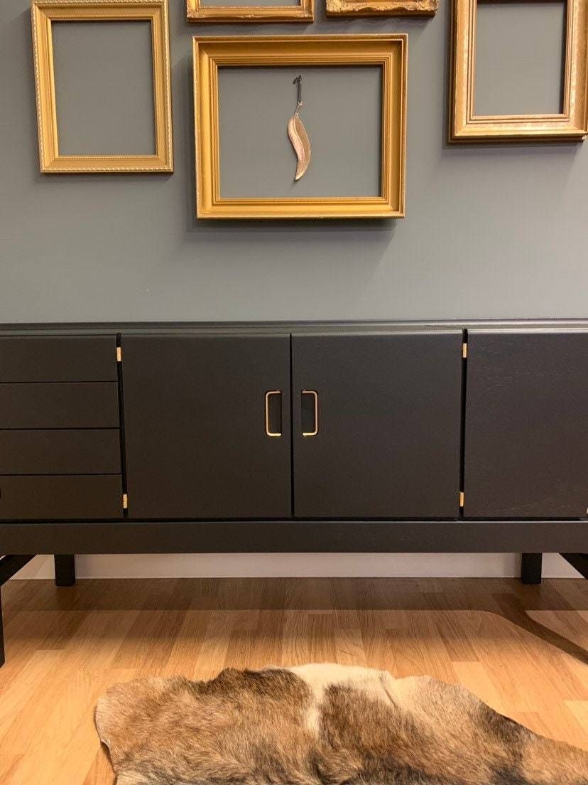 Professionally Painted Rare Meredew Teak Drinks Sideboard photo Furniture