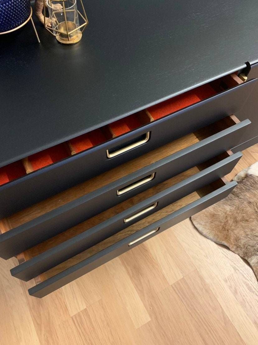 Professionally Painted Rare Meredew Teak Drinks Sideboard photo 1999.0