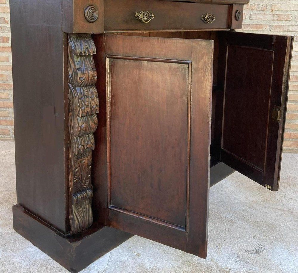 Antique French Buffet With Drawer And Carved Columns, 1890 photo vintage
