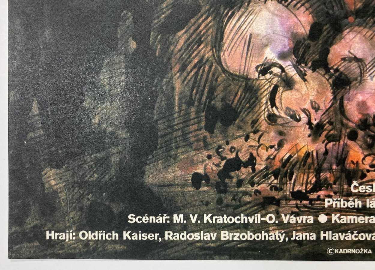 Original Film Poster, The Comedian, Dimitrij Kadrnožka, 1984, Genuine Czech Vintage Print photo Art