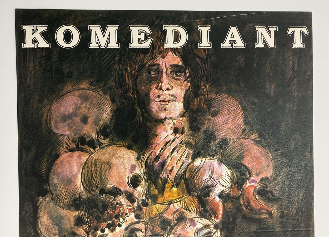 Original Film Poster, The Comedian, Dimitrij Kadrnožka, 1984, Genuine Czech Vintage Print photo furniture