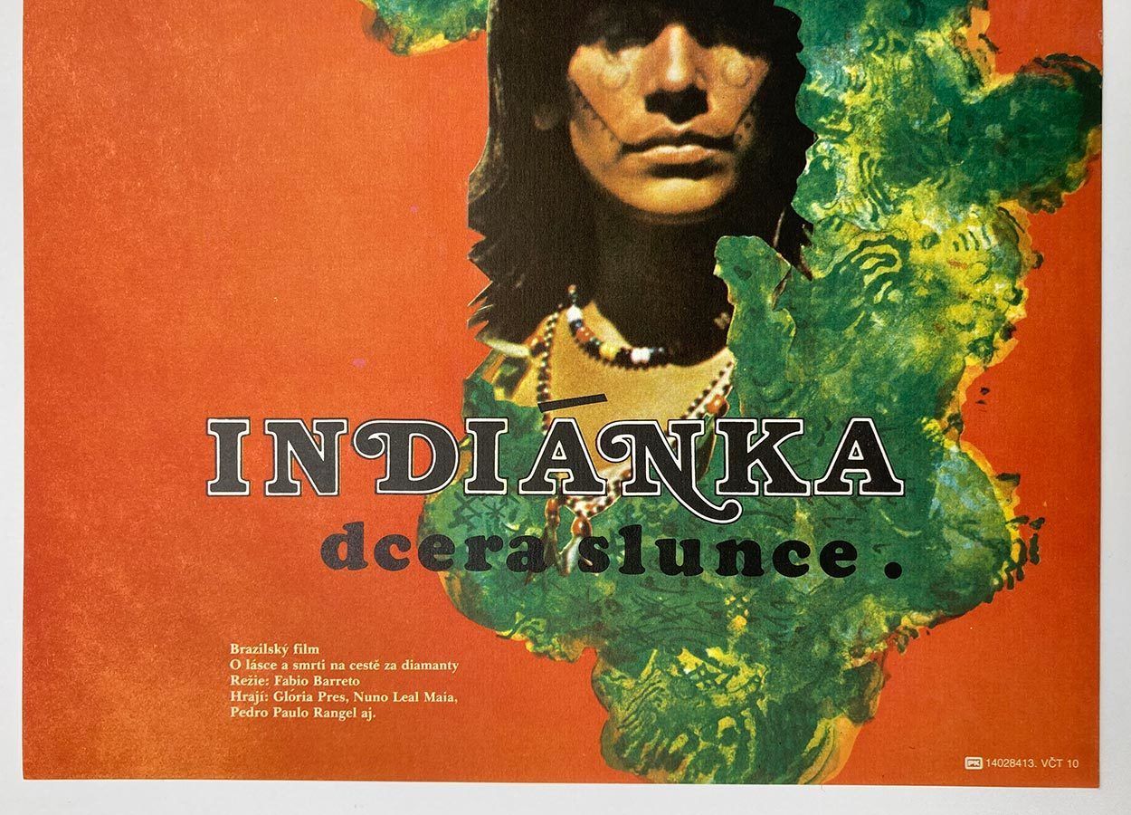 Original Film Poster, India, Daughter Of The Sun, Dimitrij Kadrnožka, 1984, Genuine Czech Vintage Print photo Art