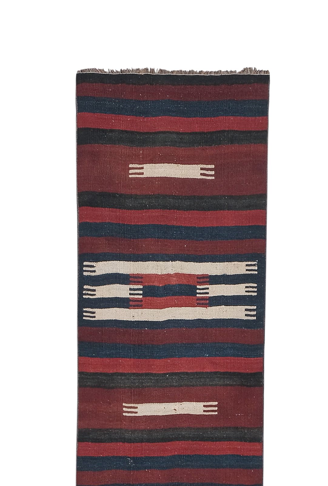 Striped Long Turkish Kilim Runner Rug 2'7'' X 23'2'' photo vinterior