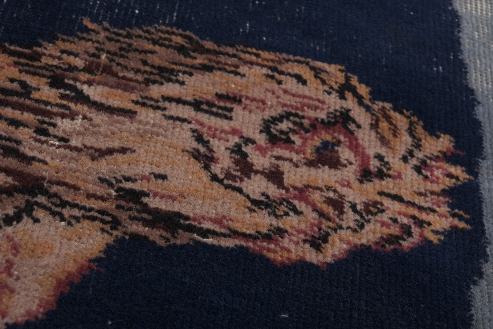 Hand Knotted Lion Carpet   Animal Tapestry 3'3'' X 4' photo Textiles