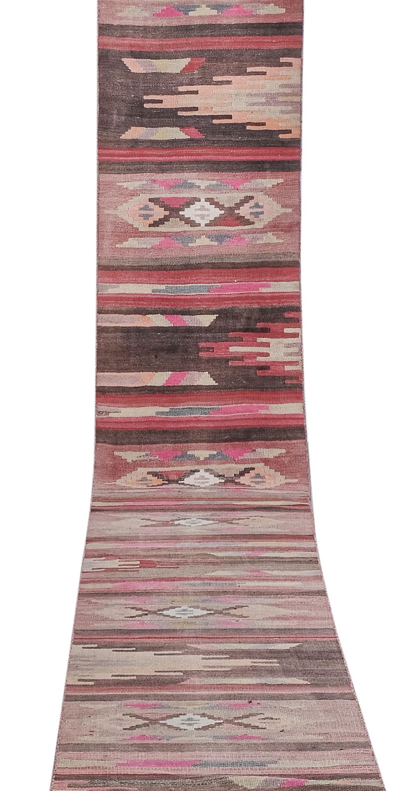Vintage Turkish Kilim Stair Runner 2'6'' X 20'11'' photo furniture